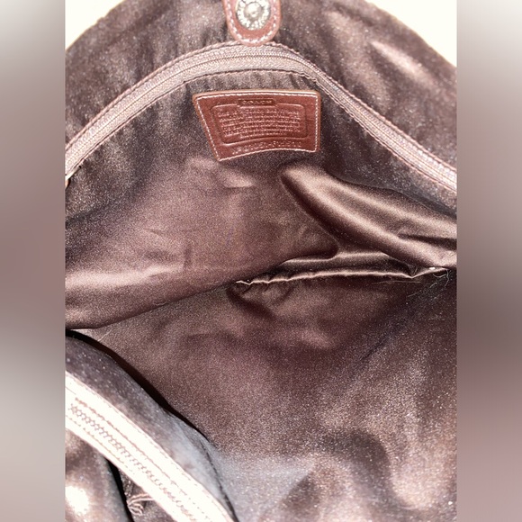 Coach Ashley Signature Sateen Carryall Shoulder F15510 Khaki/Brown - Picture 6 of 7